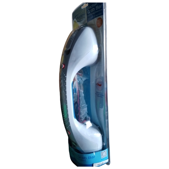 VIVERITY Safety Suction Bath Grab Bar With Safety Indicators White/Blue - Picture 6 of 6